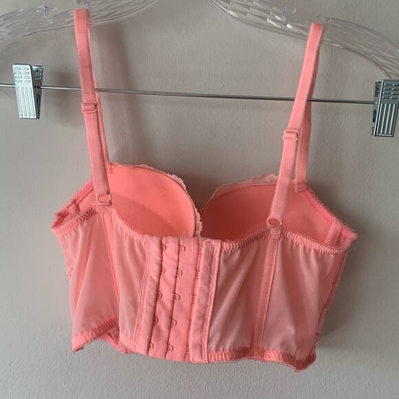 Victoria’s Secret Dream Angels Demi-bust balconette push up bra pink 34C EUC - Picture 5 of 10